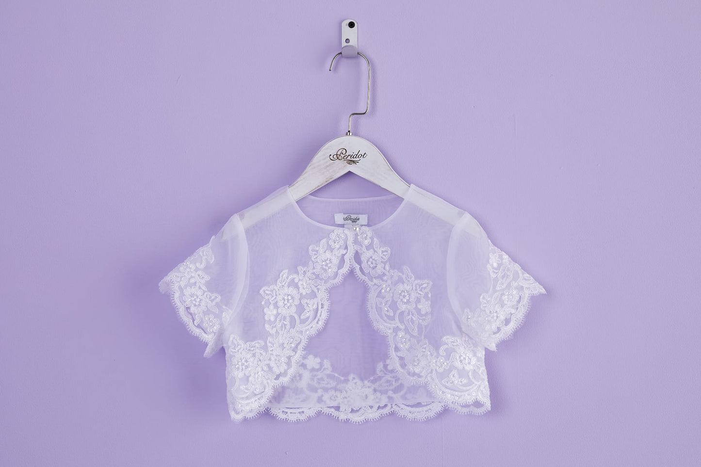 Anna White Organza Embroidered Bolero
