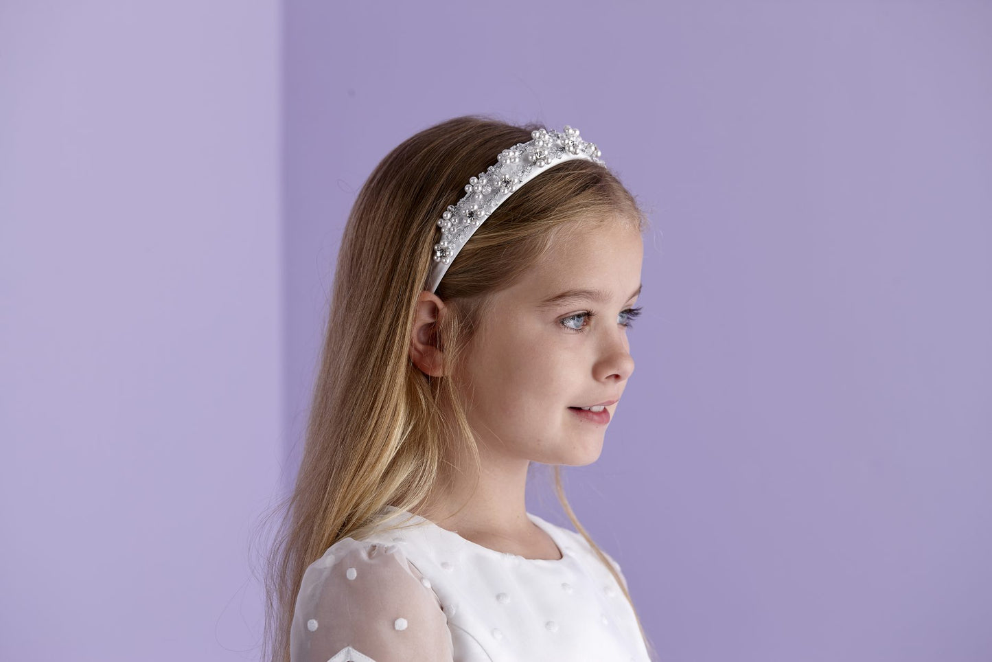 Savannah Hand Beaded Pearl Headband