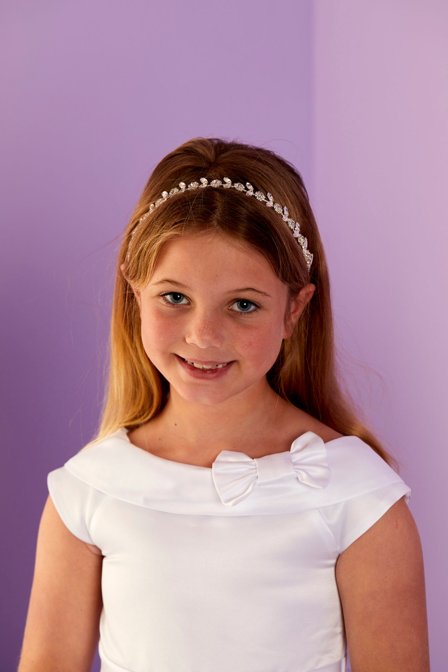 Piper Elegant Shimmering Diamante Communion/Flower Girl Belt