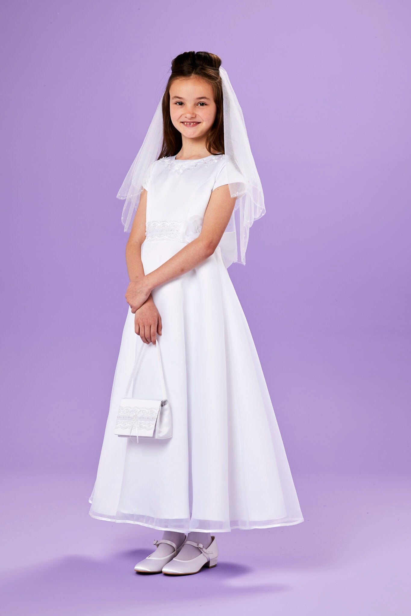 Una Cap Sleeve Holy Communion Dress