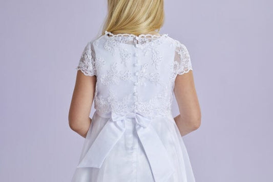 Aimee White Short Sleeved Embroidered Top