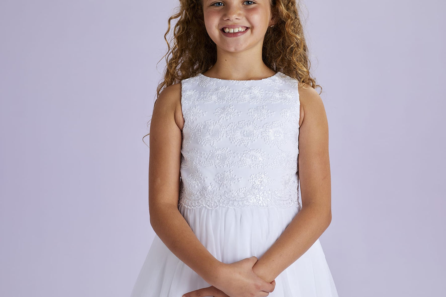 Helene Ankle Length White Communion Dress