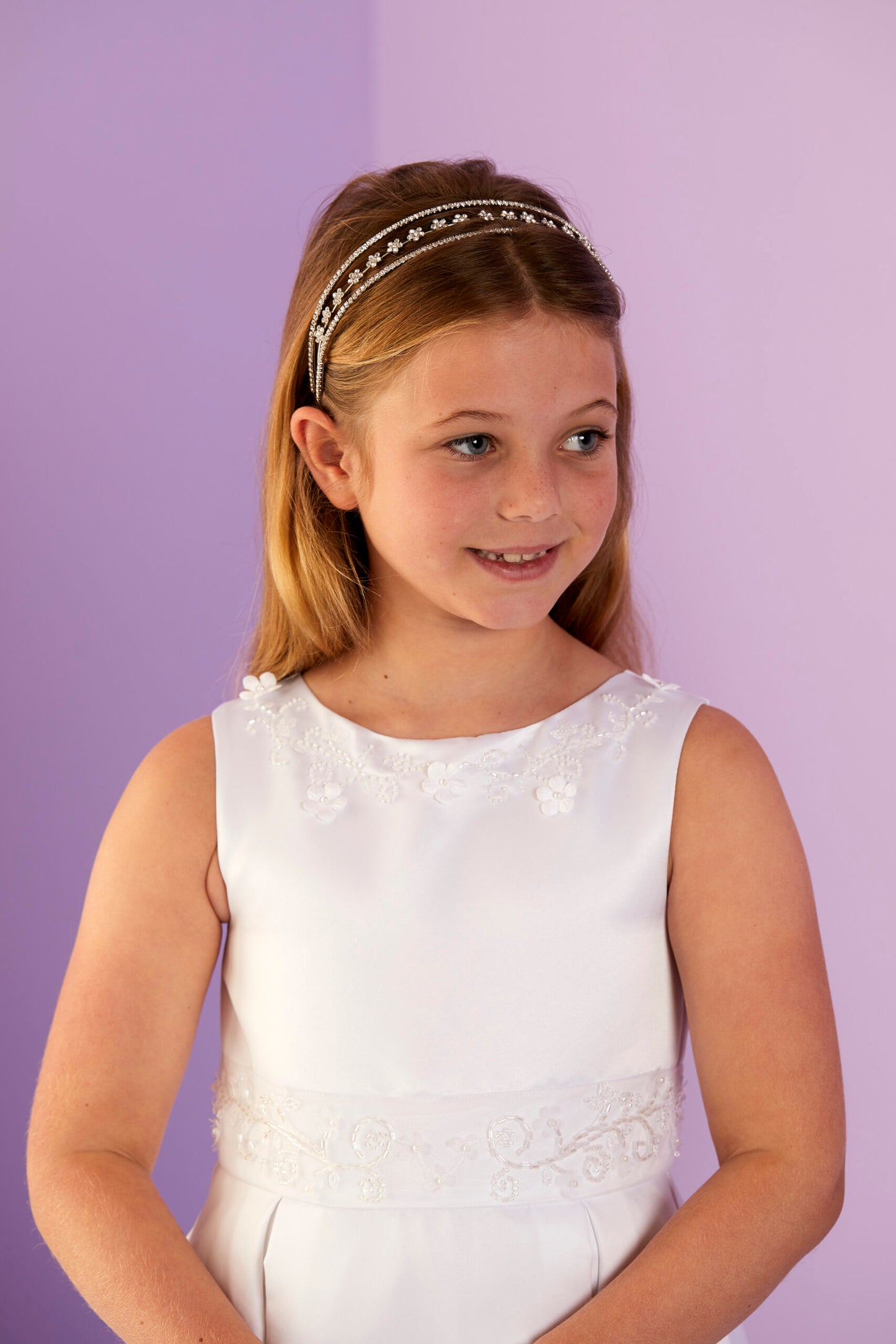 Siobhan Elegant Sleeveless Holy Communion Dress