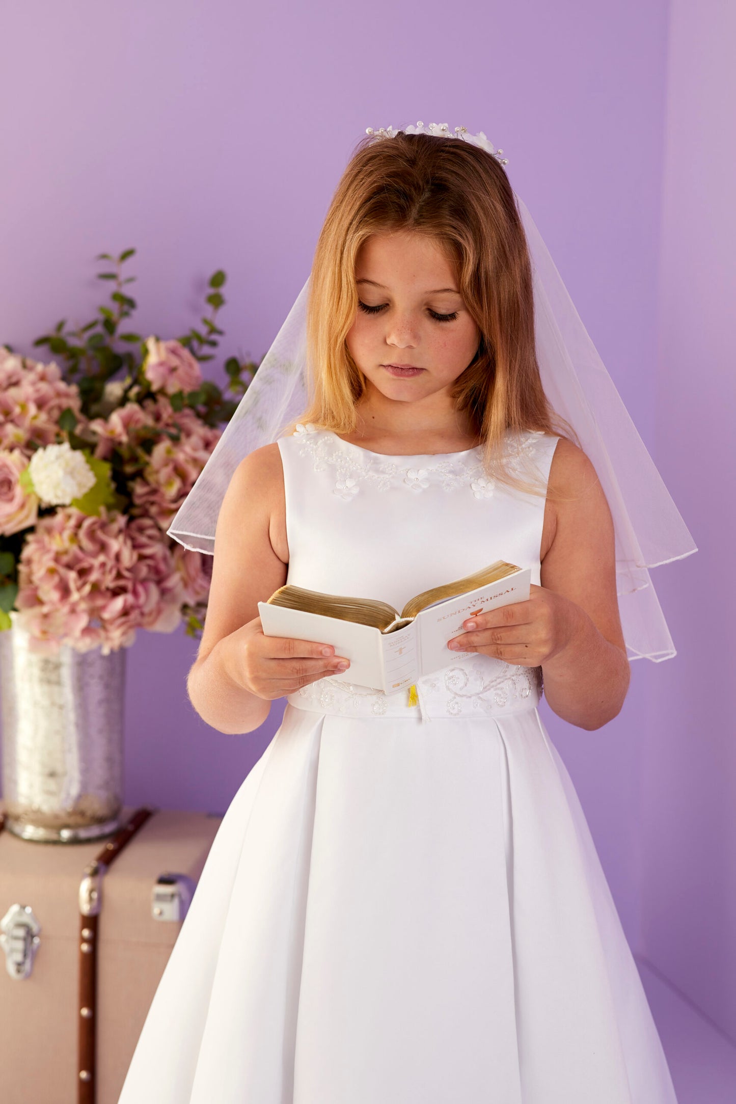 Aurora Embellished Comb Communion Veil