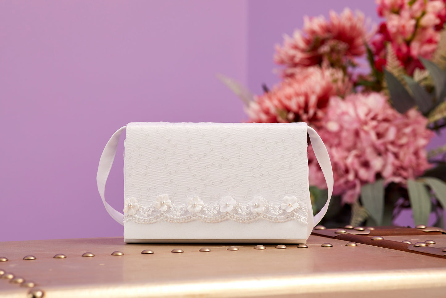 Zena White Communion Hard Bag