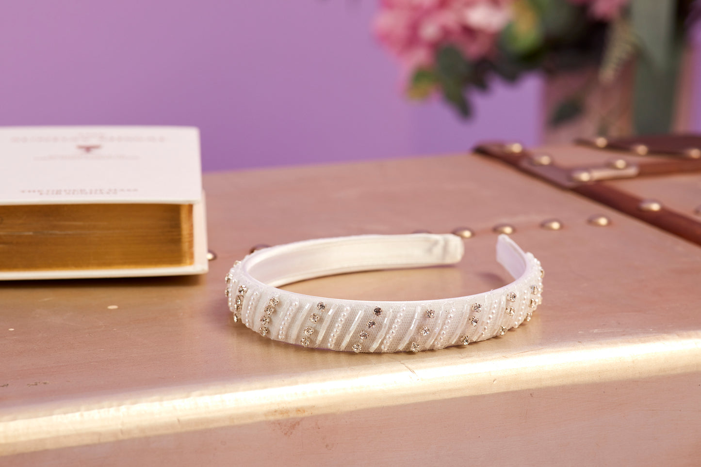 Taylor Hand Diamante, Bead & Pearl Headband Available October 2025