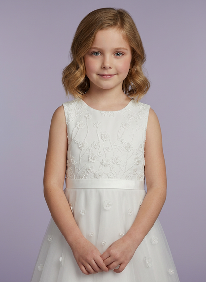 Cassie Sleeveless Ankle Length Communion Dress