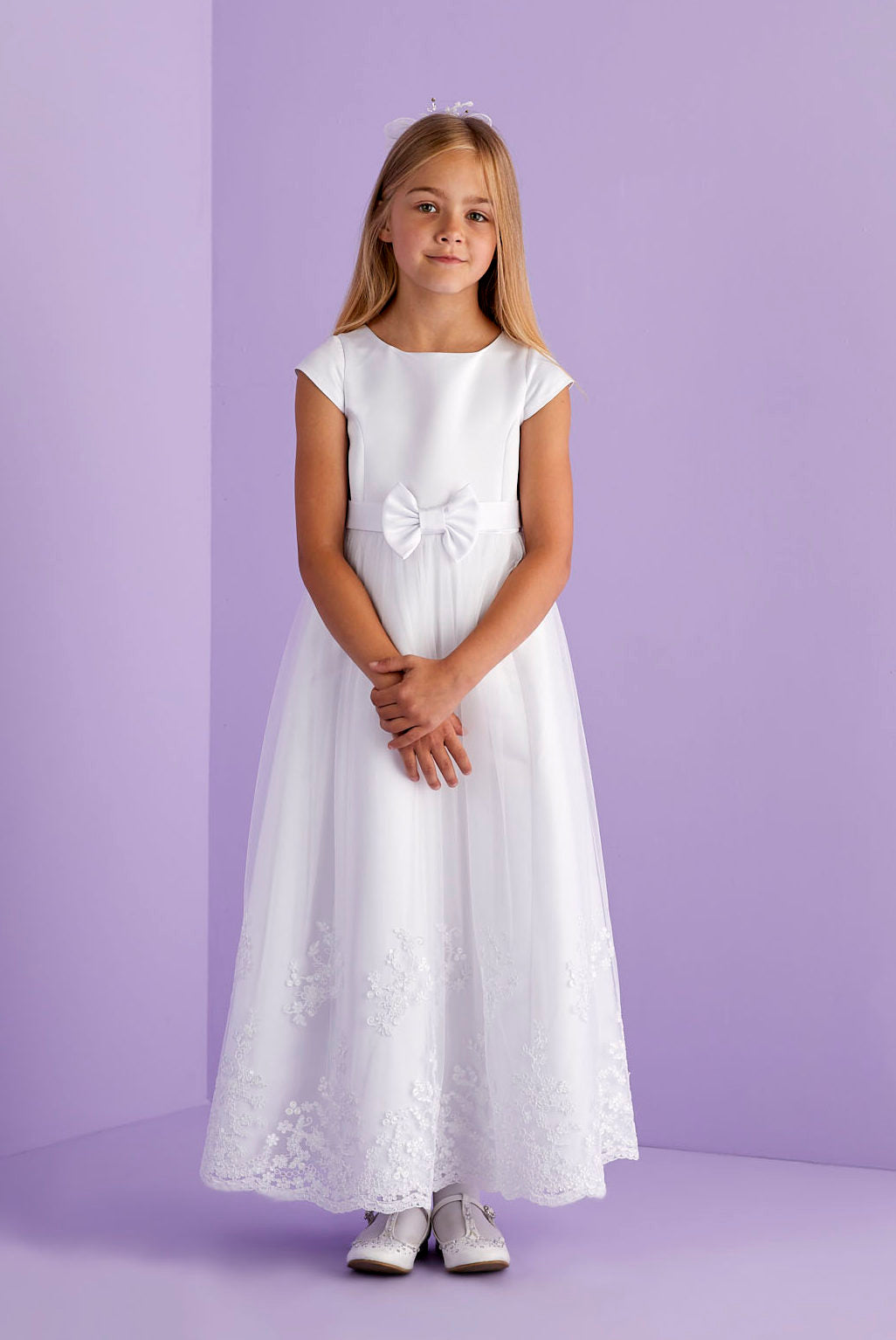 Kitty Holy Communion Cap Sleeve Dress