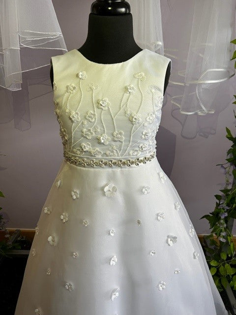 Cassie Sleeveless Ankle Length Communion Dress
