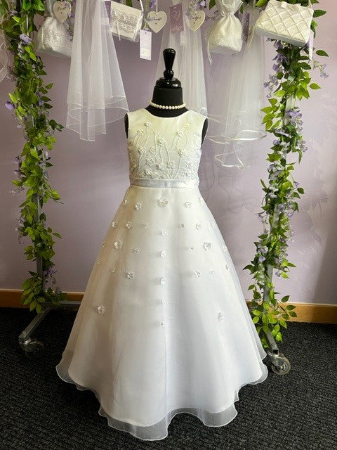 Cassie Sleeveless Ankle Length Communion Dress