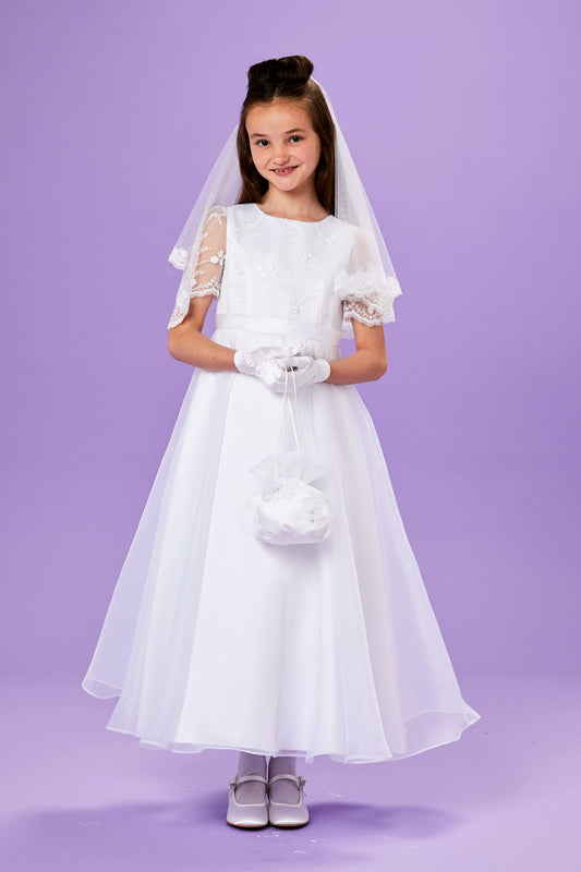 Shannon Short Sleeve Holy Communion Dress
