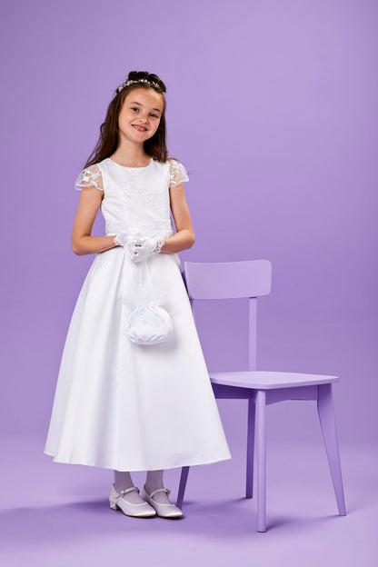 Lorna Cap Sleeve Holy Communion Dress with Pockets