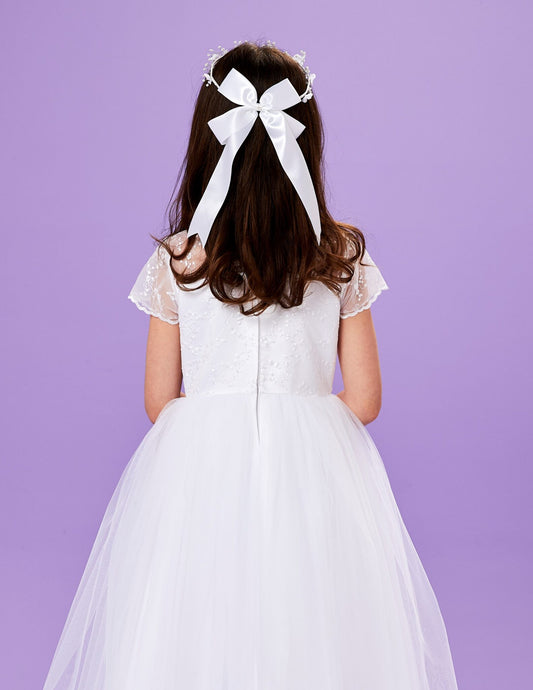 Elena Satin Flower Headring