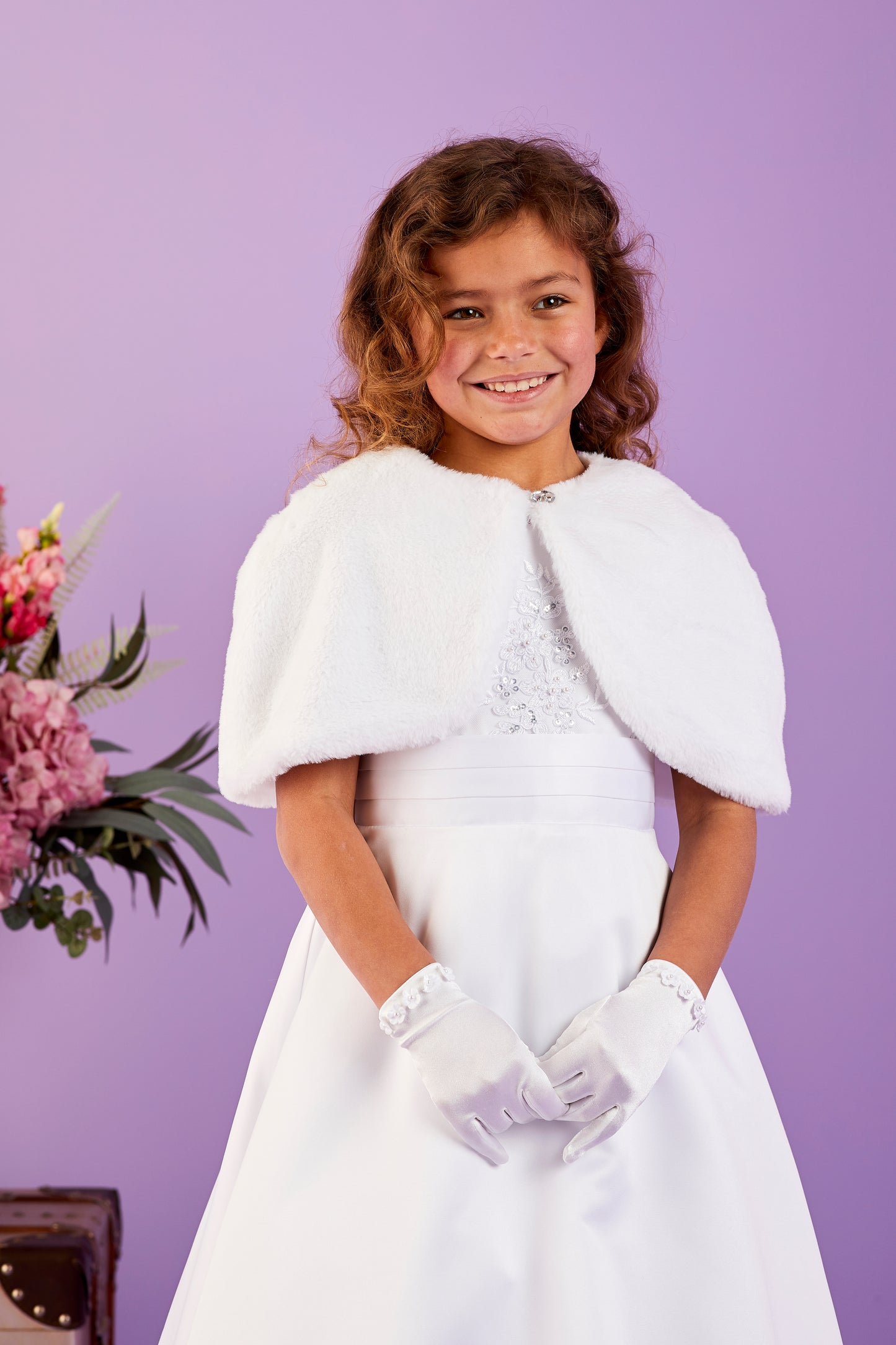 Beth Faux Fur Communion Cape
