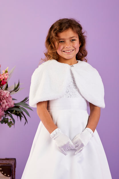 Beth Faux Fur Communion Cape