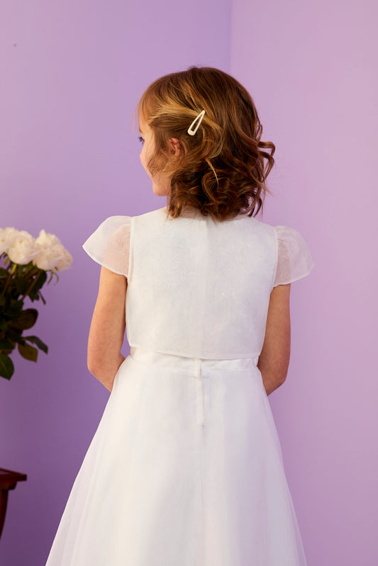 Willow White Organza Bolero
