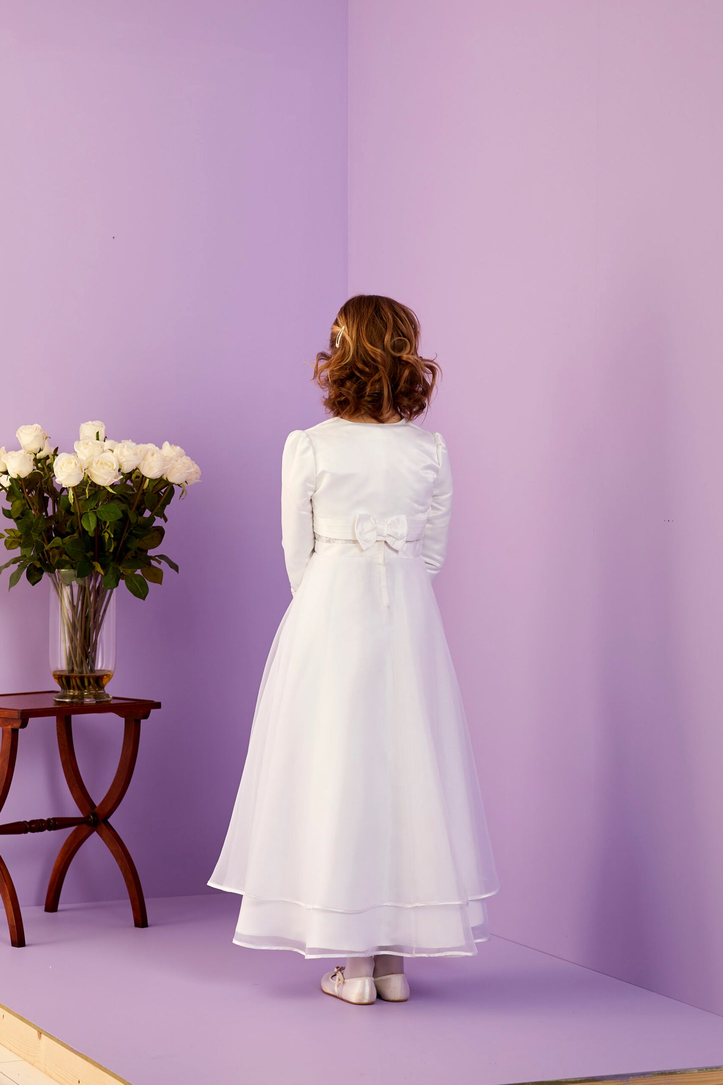 Iris 3/4 Sleeve Satin Communion Bolero