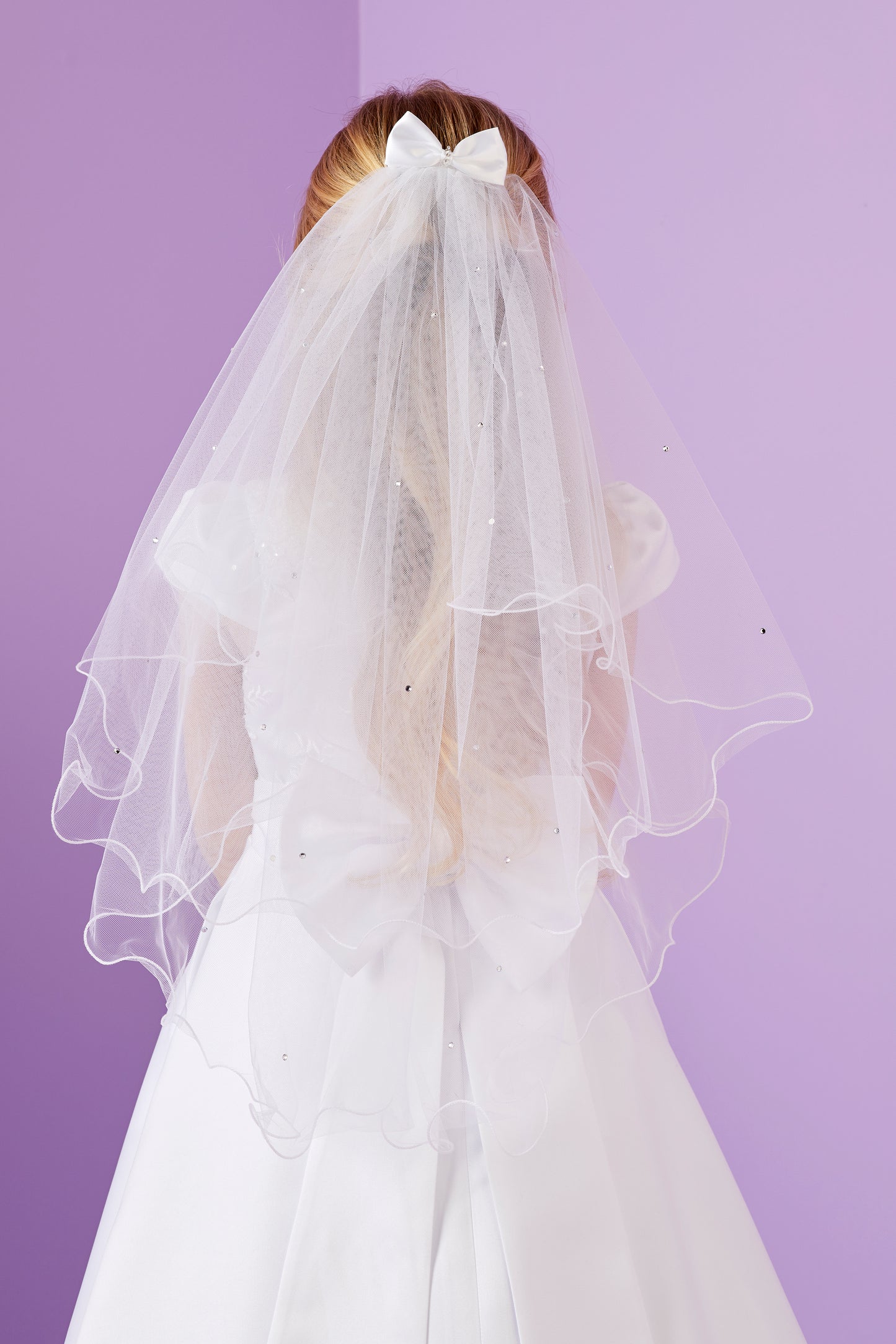 Etta Elegant Holy Communion Dress with Embroidered Bodice and Duchess Satin Skirt Available October 2025