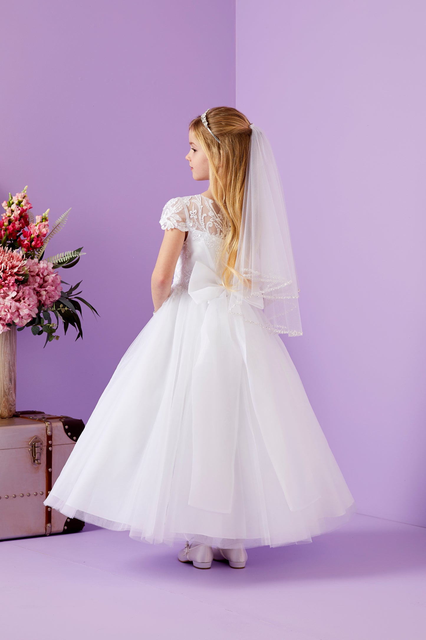 Anya Holy Communion Dress with Embellished Bodice and Tulle Skirt Available October 2025