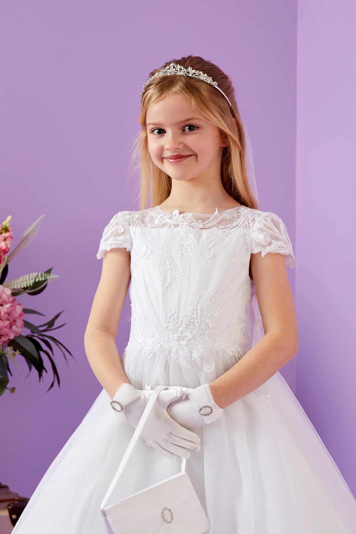 Anya Holy Communion Dress with Embellished Bodice and Tulle Skirt Available October 2025