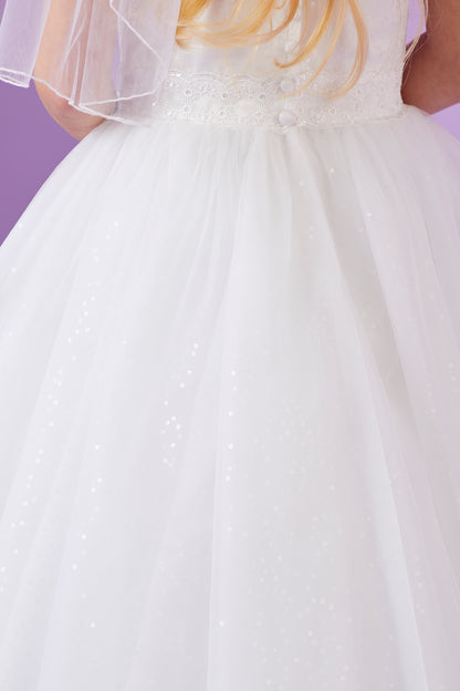 Maggie Holy Communion Dress with Embellished Bodice and Tulle Skirt Available October 2025