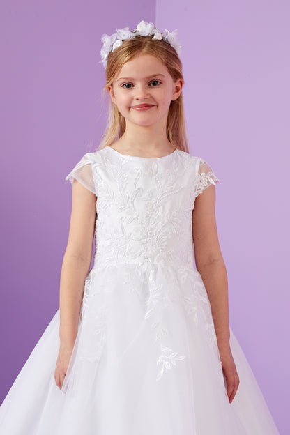 Elsie Holy Communion Dress with Embellished Bodice and Tulle Skirt Available October 2025