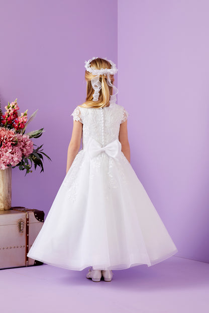 Elsie Holy Communion Dress with Embellished Bodice and Tulle Skirt Available October 2025