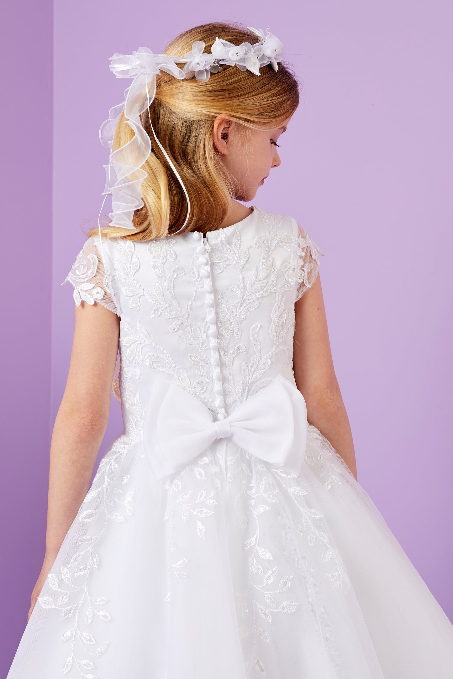 Elsie Holy Communion Dress with Embellished Bodice and Tulle Skirt Available October 2025