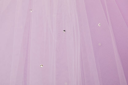 Linzi Satin Bow Diamante Communion Veil with Curly Hem White Available Oct 2025