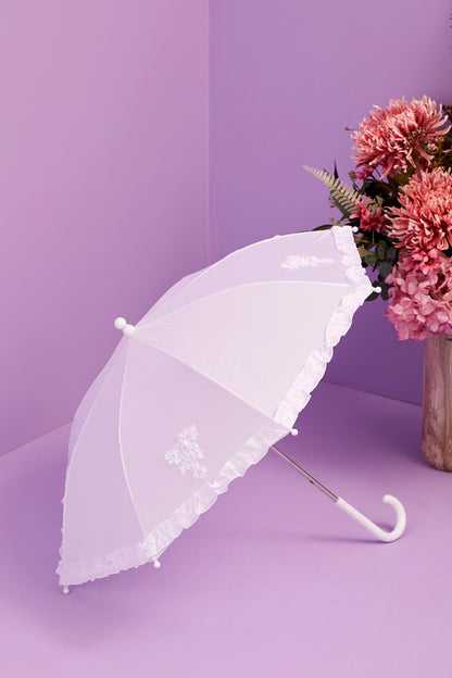 Rosa Holy Communion Umbrella With Guipure Motif and Frill Available October 2025
