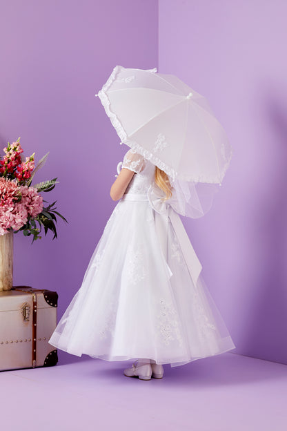 Rosa Holy Communion Umbrella With Guipure Motif and Frill Available October 2025