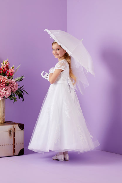 Rosa Holy Communion Umbrella With Guipure Motif and Frill Available October 2025