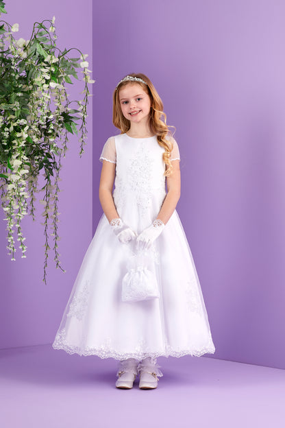 Katrina White Satin Communion Dolly Bag  Available October 2026