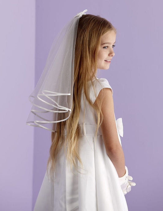 Ava satin Bow Veil