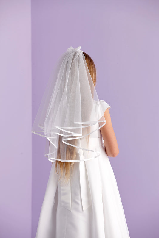 Leah Veil with Organza Bow